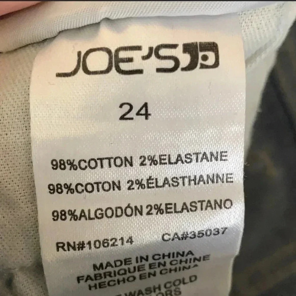 Joe's Charlie High Rise Dollie Skinny Crop Jeans - size 24.  A - Picture 6 of 7